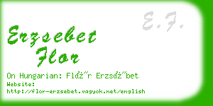 erzsebet flor business card